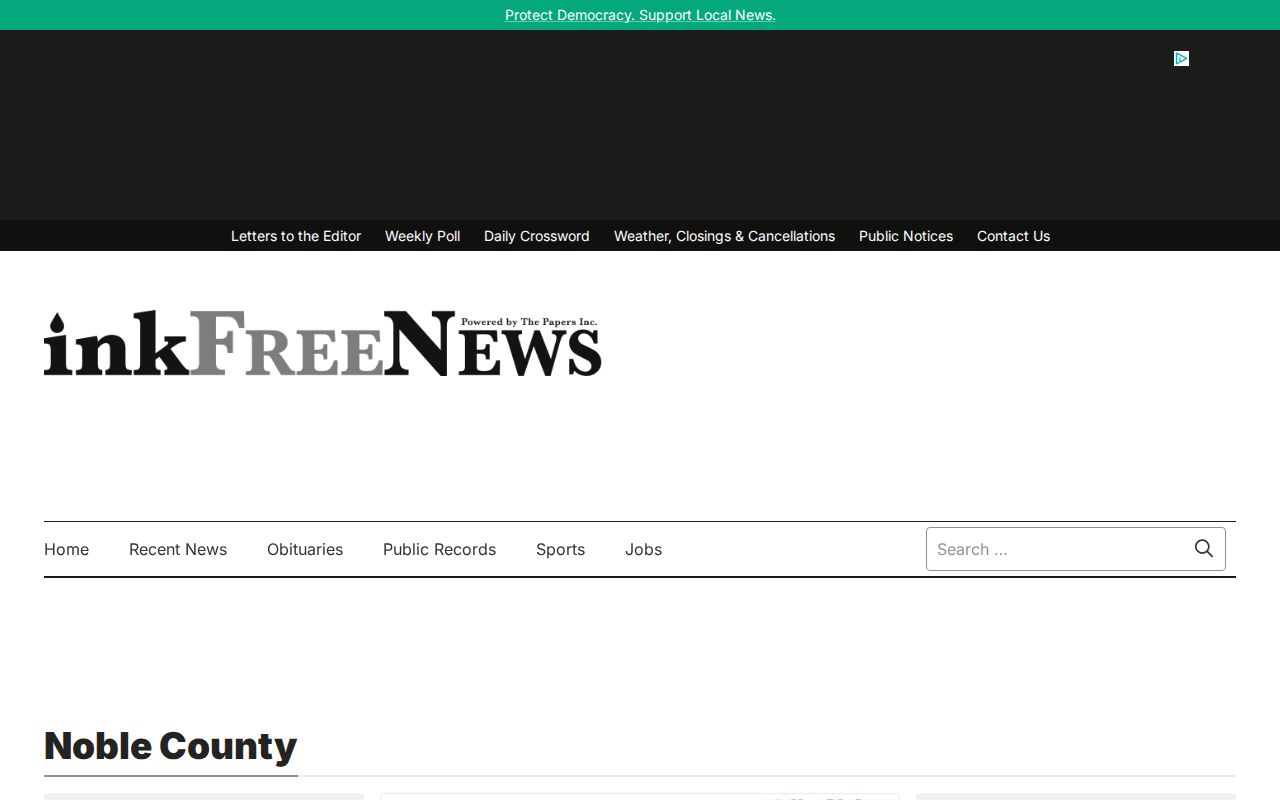 InkFreeNews Noble County arrest news and booking section